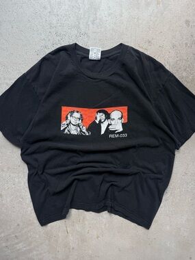 1999 REM 033 Vintage Men’s Black Double Sided Band Tour Tee XL 23x29